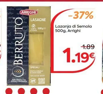 Lazanja Di Semola 500G, Arrighi