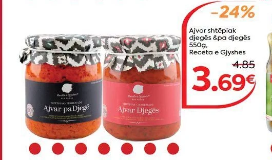 Ajvar Shtëpiak Djegës & pa Djegës 550G, Receta E Gjyshe