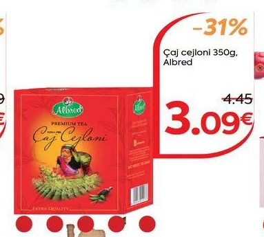 Çaj Cejloni 350G, Albred
