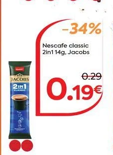 Nescafe Classic 2IN1 14G, Jacobs