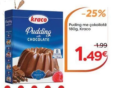 Puding me Çokollatë 180G, Kraco