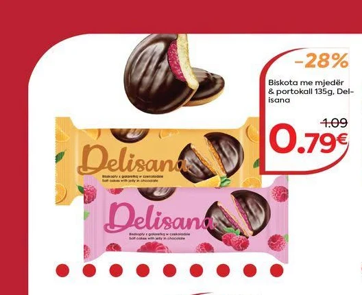 Biskota me Mjegër & Portokall 135G, Delisana