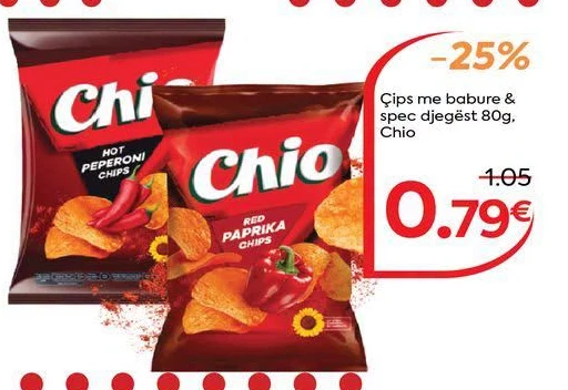 Çips me Babure & Spec Djegësit 80G, Chio