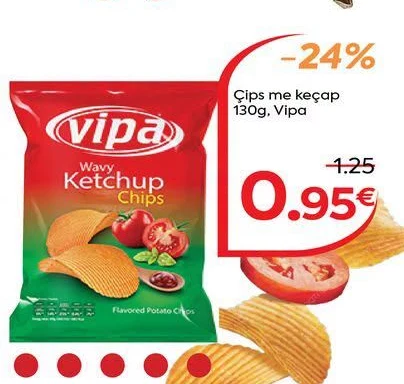 Çips me Keçap 130G, Vipa