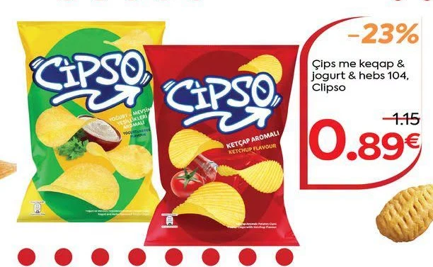 Çips me Keqap & Jogurt & Herbs 104, Clipso