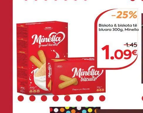 Biskota & Biskota Të Bluara 300G, Minella