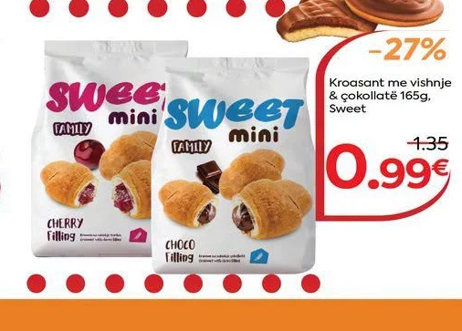 Kroasant me Vishnje & Çokollatë 165G, Sweet