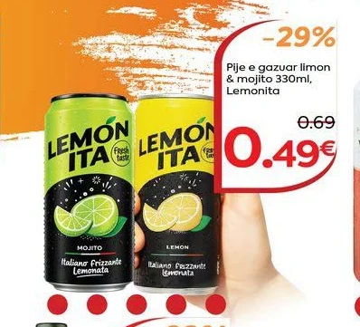 Pije E Gazuar Limon & Mojito 330ML, Lemonita