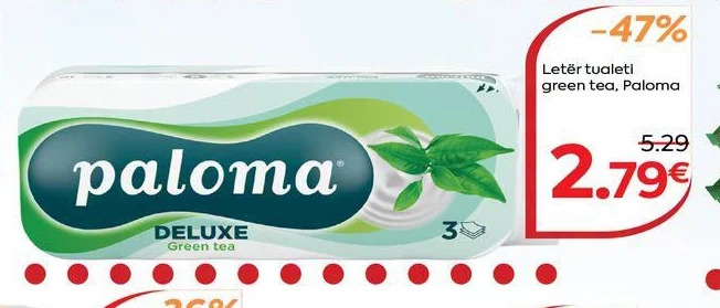 Letër Tualeti Green Tea, Paloma