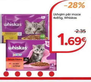 Ushqim për Mace 4X85G, Whiskas