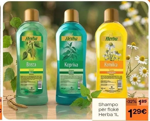Shampo për Flokë Herba 1L