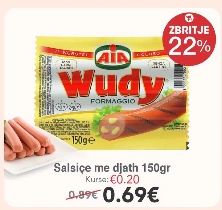 Salsiçe me Djath 150GR