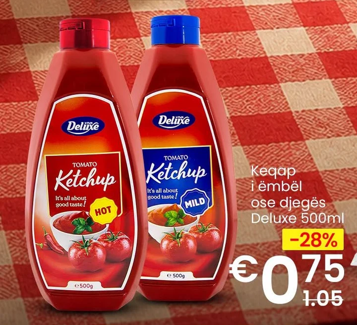 Ketchup I Ëmbël Ose Djegës Deluxe 500ML