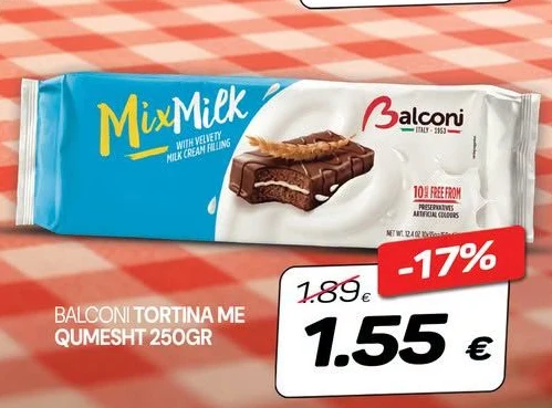 Balconi Tortina me Qumesht 250GR