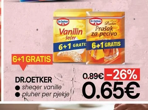 Dr.oetker Sheqer Vanille Pluhr per Pjekje