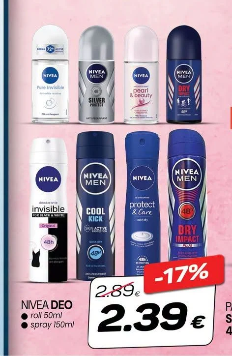 Nivea Deo Roll 50ML Spray 150ML