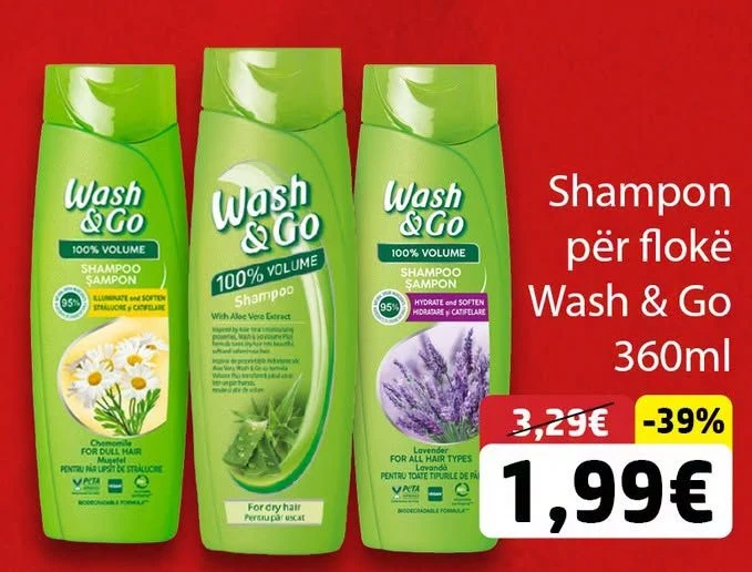 Shampon për Flokë Wash & Go 360ML