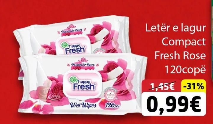 Letër E Lagur Compact Fresh Rose 120 Copë