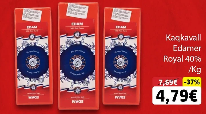 Kaqkavall Edamer Royal 40% /kg