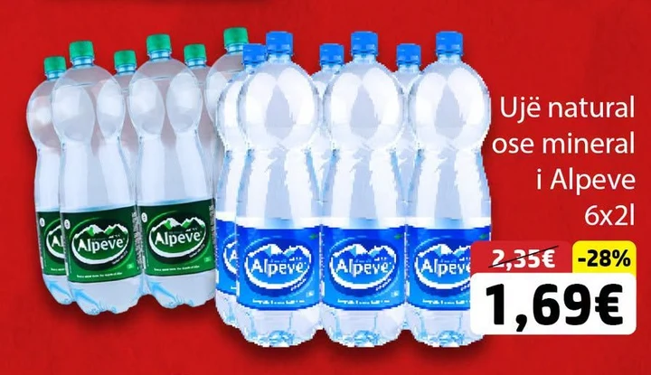 Ujë Natural Ose Mineral I Alpeve 6X2L