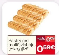Pastry me Mollë, Vishnje, Çokollatë, Gjizë