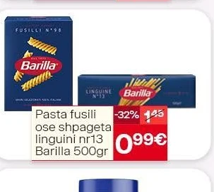 Pasta Fusili Ose Shpageta Linguini NR13 Barilla 500GR
