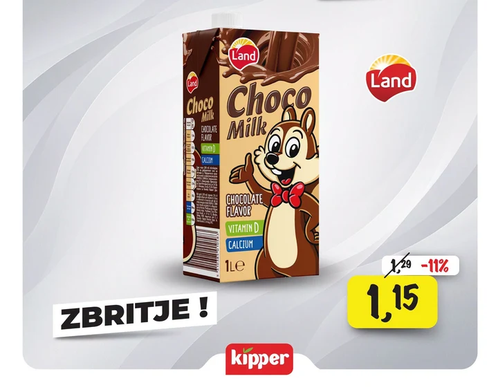Qumësht me Çokollatë Land 1 Litër
