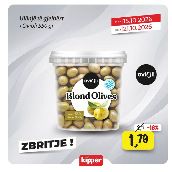 Ovioli Blond Olives 550 Gr