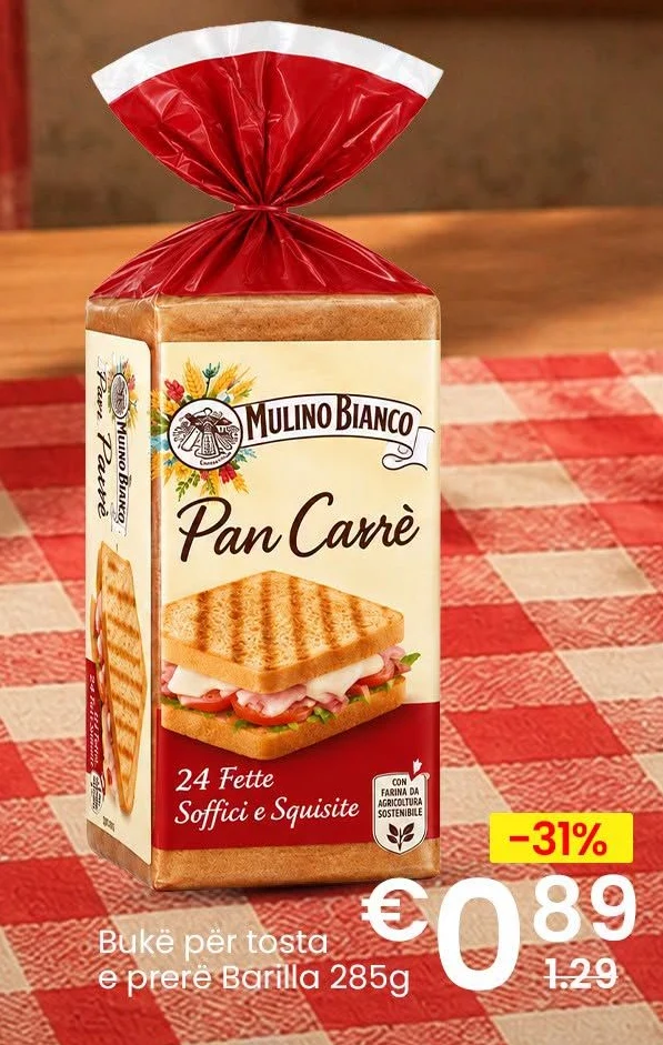 Bukë për Tosta E Prerë Barilla 285G