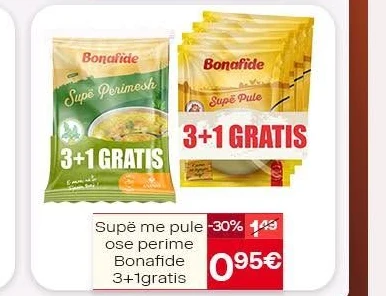 Supë me Pule Ose Perime Bonafide 3+1GRATIS