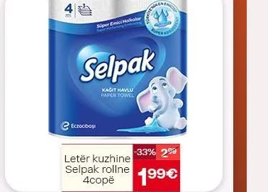 Letër Kuzhine Selpak Rollne 4 Cope
