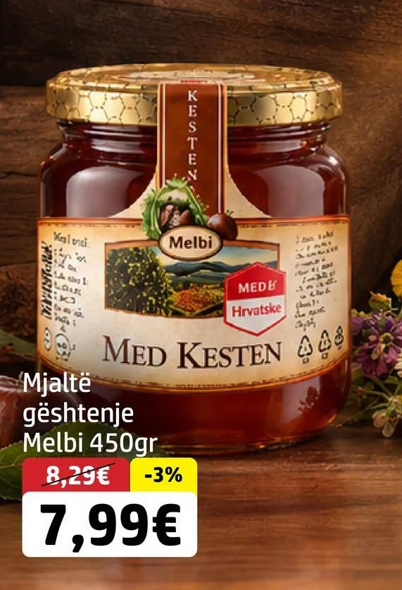 Mjaltë Gështenje Melbi 450GR