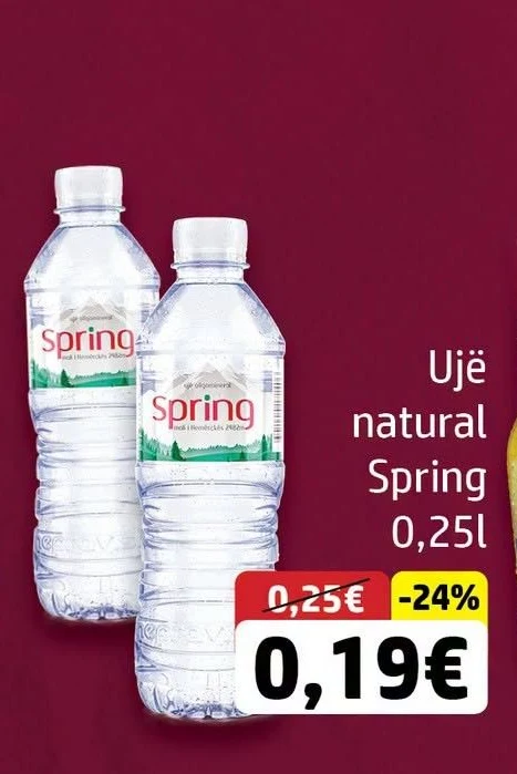 Ujë Natural Spring 0,25L