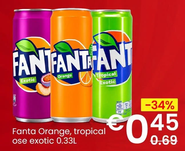 Fanta Orange, Tropical Ose Exotic 0.33L